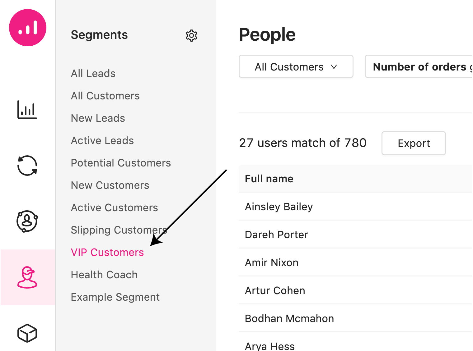 new features - VIP customers