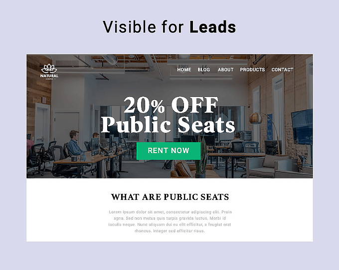 Website Personalization for WordPress - lead