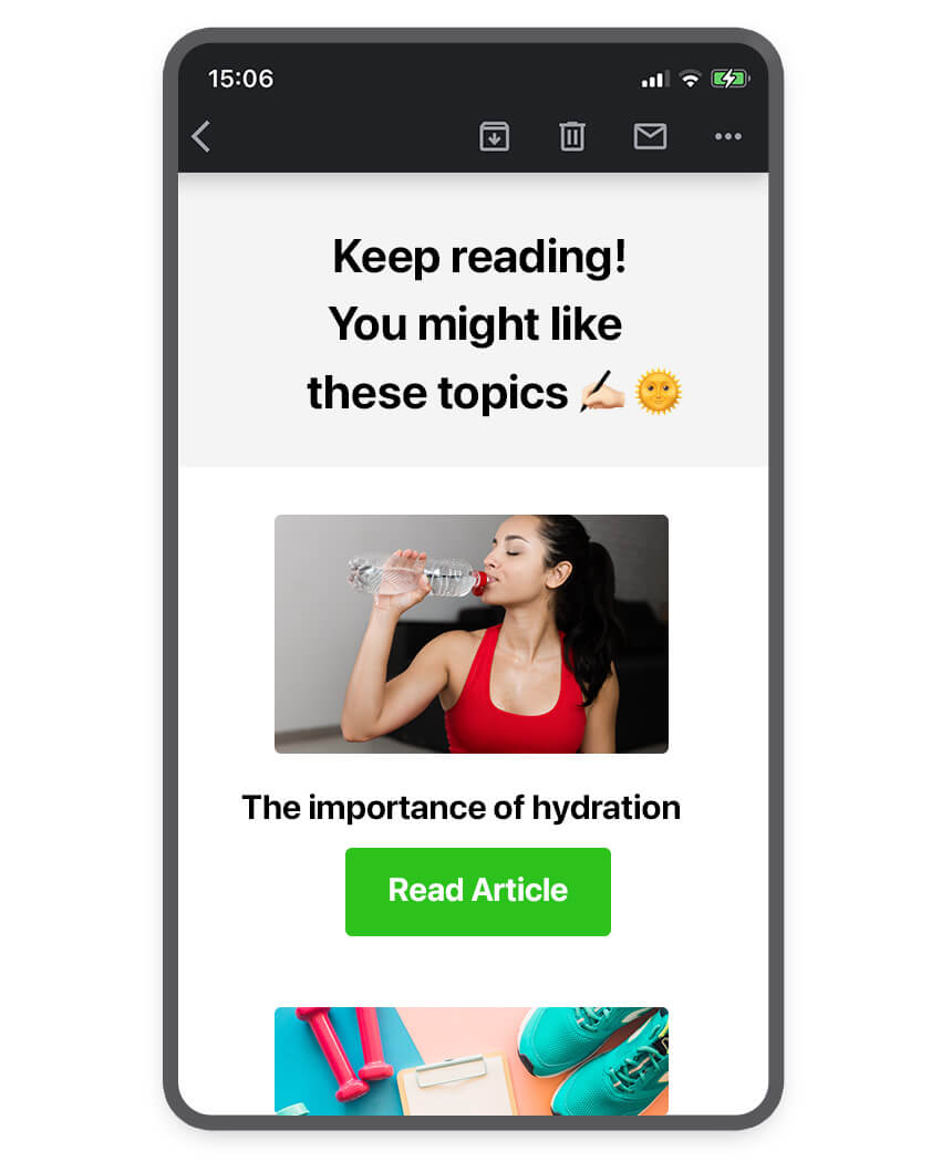 email Nurture leads with personalized blog posts