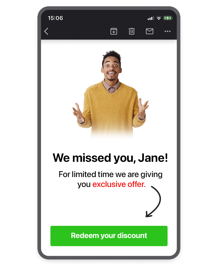 email Win back inactive customers