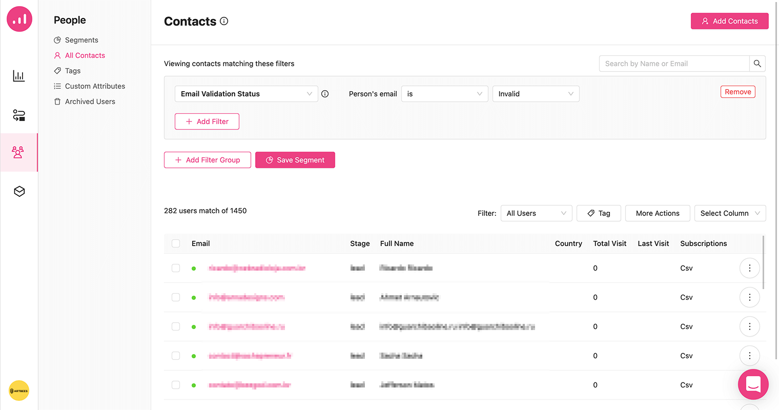 growmatik-email-validation-status-filter