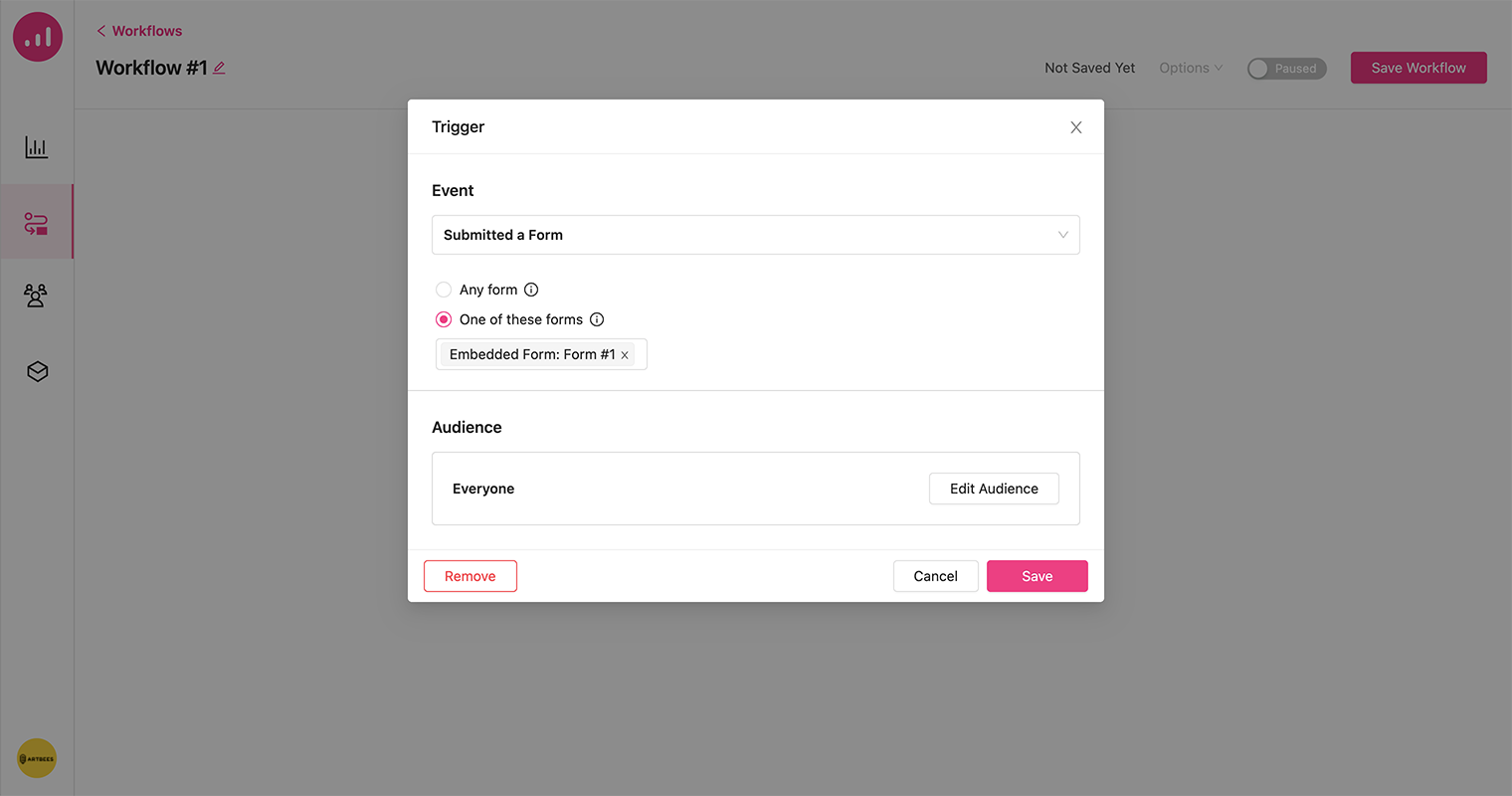 Growmatik Embed Forms in Automation